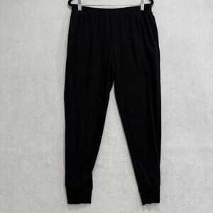 Athleta Pants Womens Medium Black Wind Down Sleep Jogger Lounge Waffle Knit